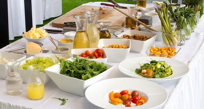 Fresh ingredients prepared on the table